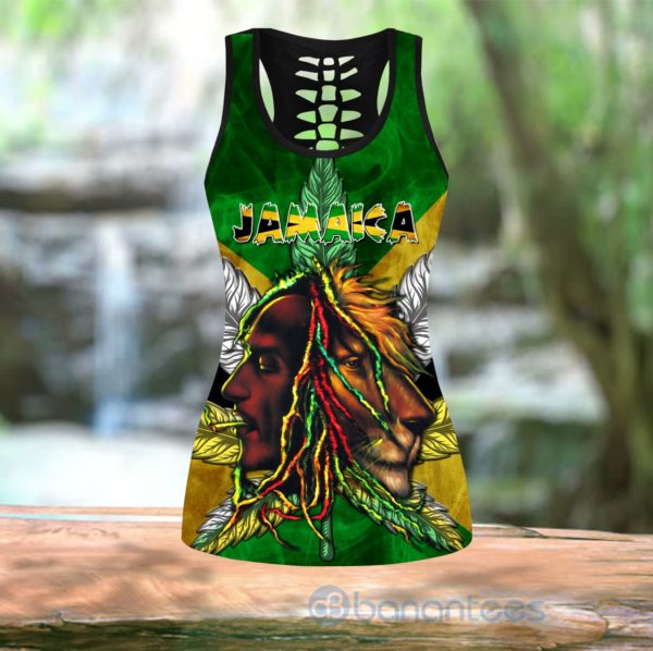 Jamaica Lion Chief Hollow Tank And Legging Outfit Product Photo