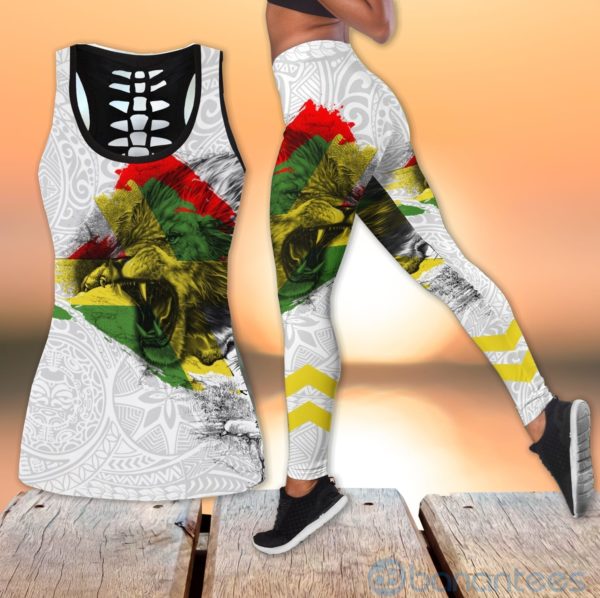 Jamaica Lion Hollow Tank And Legging Outfit Product Photo