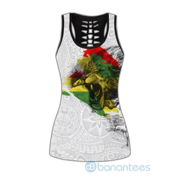 Jamaica Lion Hollow Tank And Legging Outfit Product Photo