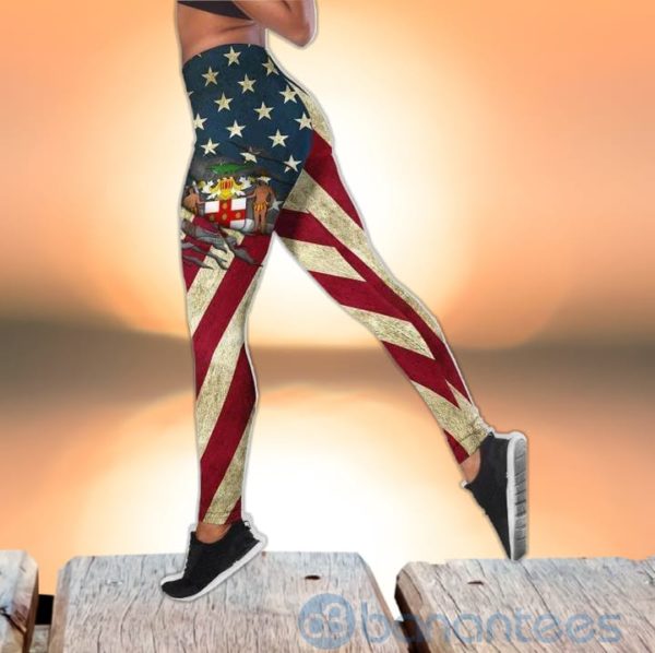Jamaica Republic Flag Hollow Tank And Legging Outfit Product Photo