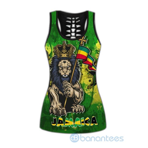 Jamaica Republic Lion Hollow Tank And Legging Outfit Product Photo