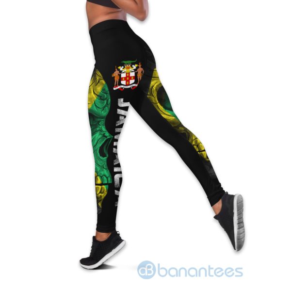 Jamaica Skull Hollow Tank And Legging Outfit Product Photo