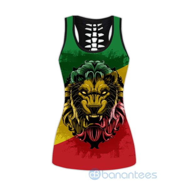 Jamaica Sport Lion Hollow Tank And Legging Outfit Product Photo
