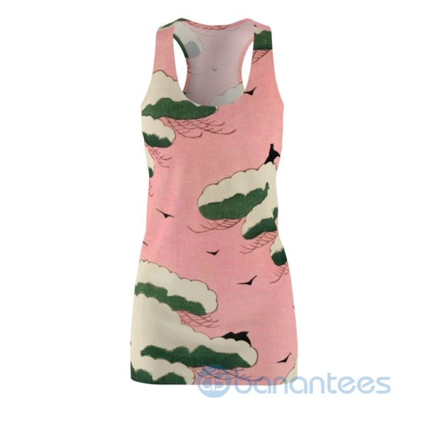 Japanese Woodcut Art Pink Racerback Dress For Women Product Photo