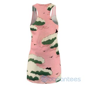 Japanese Woodcut Art Pink Racerback Dress For Women Product Photo