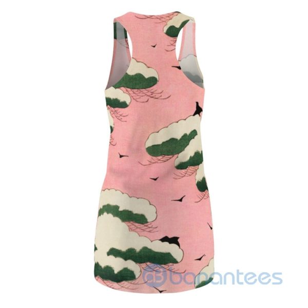 Japanese Woodcut Art Pink Racerback Dress For Women Product Photo