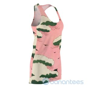 Japanese Woodcut Art Pink Racerback Dress For Women Product Photo