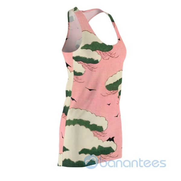 Japanese Woodcut Art Pink Racerback Dress For Women Product Photo