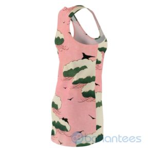 Japanese Woodcut Art Pink Racerback Dress For Women Product Photo