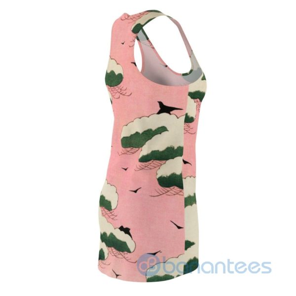 Japanese Woodcut Art Pink Racerback Dress For Women Product Photo