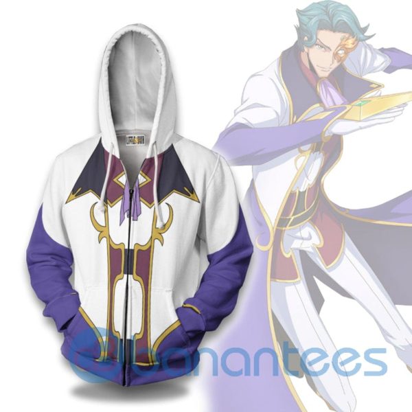 Jeremiah Gottwald Hoodie Code Geass Anime Casual Cosplay 3D Zip Hoodie Product Photo