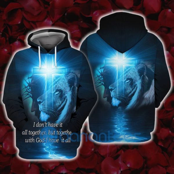 Jesus And Lion At Night I Dont Have It All Together All Over Printed 3D Hoodie Product Photo