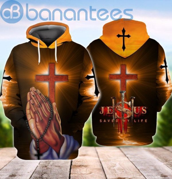 Jesus God Jesus Saved My Life All Over Printed 3D Hoodie Product Photo