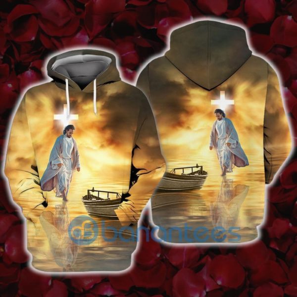 Jesus God Walking On The Water Full Printed 3D Hoodie Product Photo