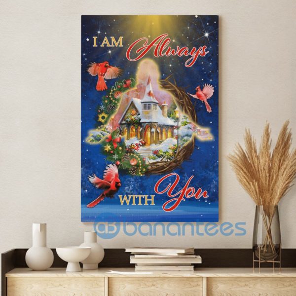 Jesus I Am Always With You Christmas House Wall Art Canvas Product Photo