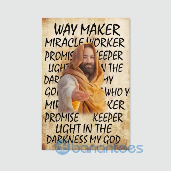 Jesus Way Maker Light In The Darkness My God Wall Art Canvas Product Photo