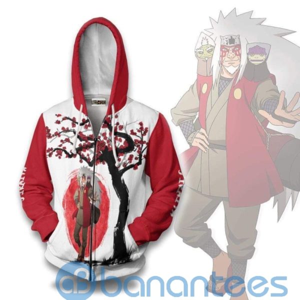 Jiraiya Hoodie Japan Anime Ninja Under The Sun All Over Printed 3D Zip Hoodie Product Photo