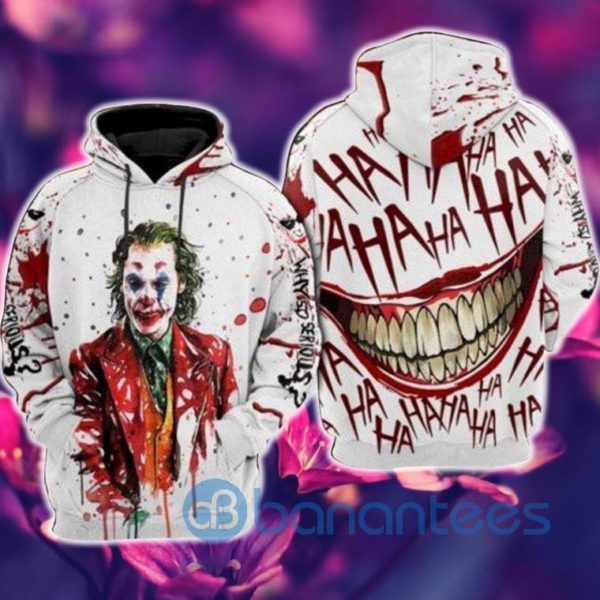 Joker Lovers Creepy Smile Halloween All Over Printed 3D Hoodie Product Photo