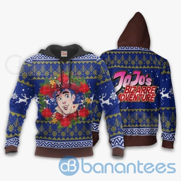 Jonathan Joestar Ugly Christmas Jojos Bizarre Adventure Anime Manga Full Printed 3D Hoodie Product Photo