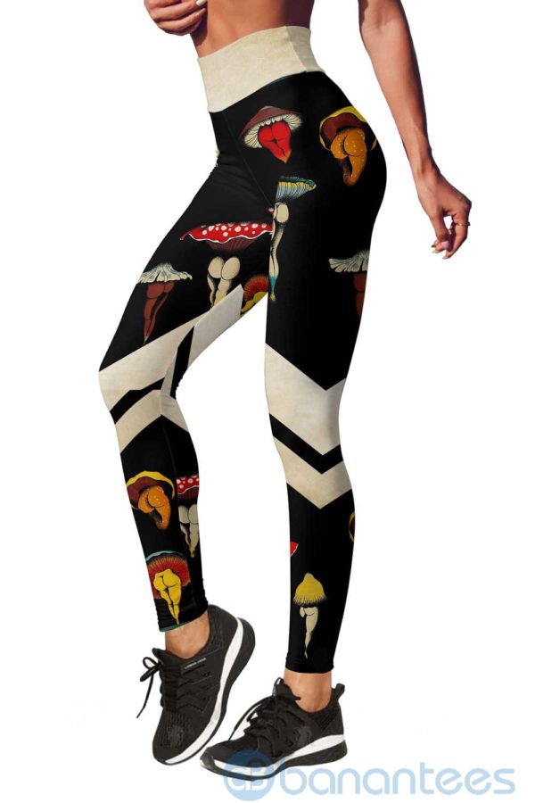 Juicy Mushroom Yoga Hollow Tank And Legging Outfit Product Photo
