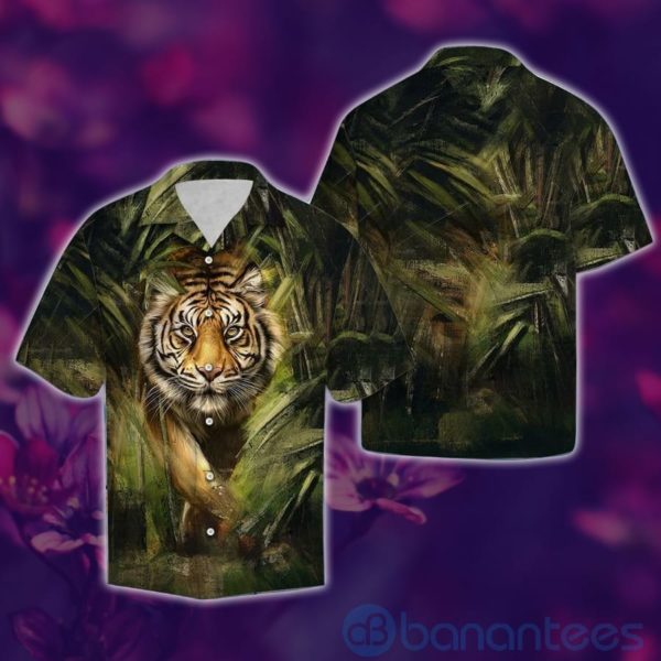 Jungle Tiger Tropical Hawaiian Shirt Product Photo