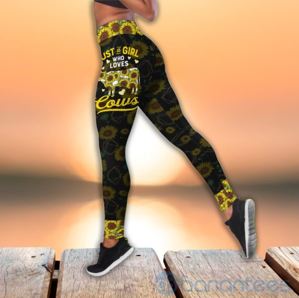 Just A Girl Who Loves Cows Tank Top Legging Set Outfit Product Photo