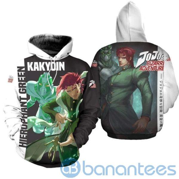 Kakyoin Hierophant Green Jojos Bizarre Adventure Anime Manga All Over Print 3D Hoodie Product Photo