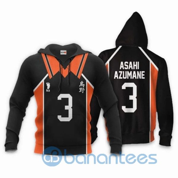 Karasuno Asahi Azumane Anime Manga Haikyuu Number 3 Full Printed 3D Hoodie Product Photo