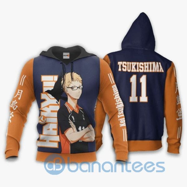 Karasuno Kei Tsukishima Anime Manga Haikyuu 3D Full Printed Hoodie Product Photo