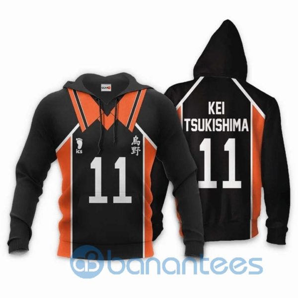 Karasuno Kei Tsukishima Anime Manga Haikyuu Number 11 Full Printed 3D Hoodie Product Photo
