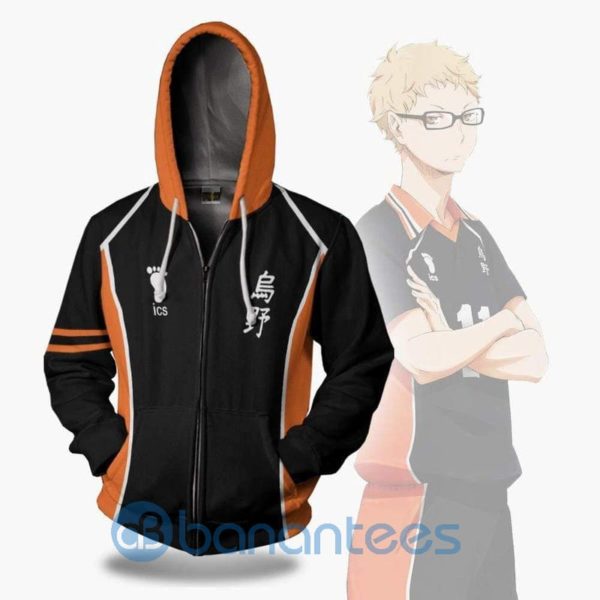 Karasuno Uniform Haikyuu Anime Outfit Hoodie 3D Full Printed Product Photo