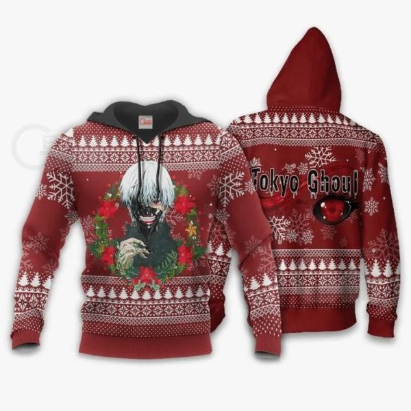 Ken Kaneki Cool Ugly Christmas Tokyo Ghoul Anime Manga 3D Full Printed Hoodie Product Photo