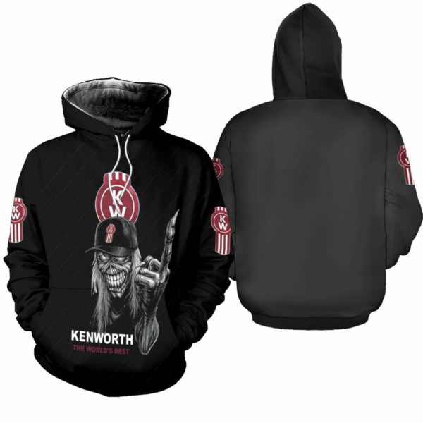 Kenworth Worlds Best Maiden Skull For Lovers All Over Printed 3D Hoodie Product Photo