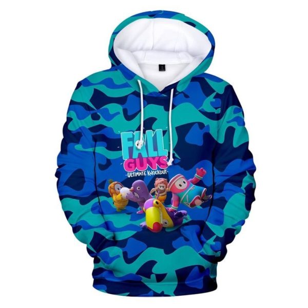 Kids And Teens Fall Guys Over Print All Over Printed 3D Hoodie Product Photo