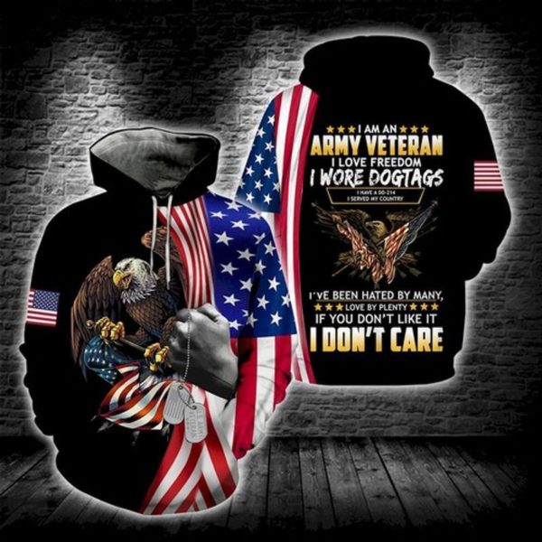 King Of Eagle American All Over Printing 3d Hoodie Product Photo