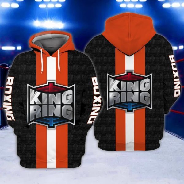 King Ring Boxing All Over Printed 3D Hoodie Product Photo