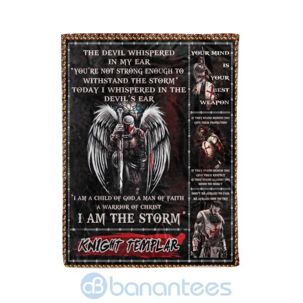 Knight Templar I Am The Storm Fleece Blanket Product Photo