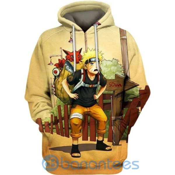 Kurama And Naruto Anime All Over Printing 3D Hoodie Product Photo