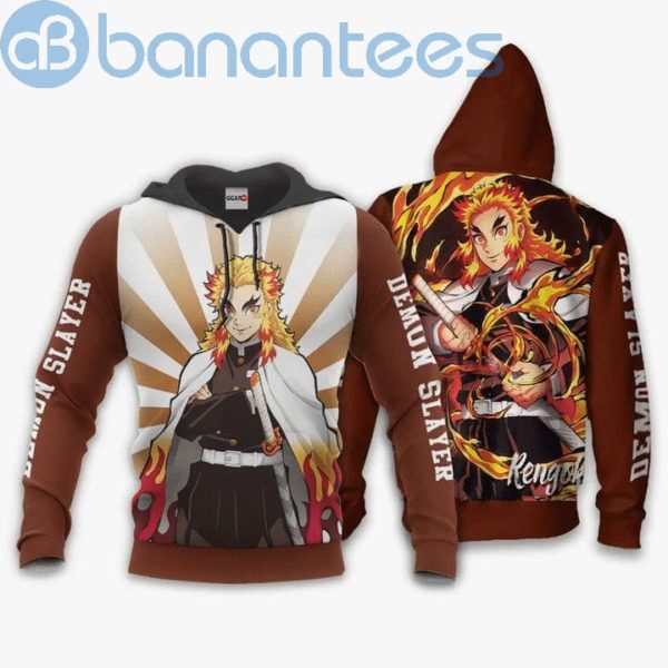 Kyoujurou Rengoku Anime Manga Demon Slayer Kimetsu No Yaiba Full Print 3D Hoodie Product Photo