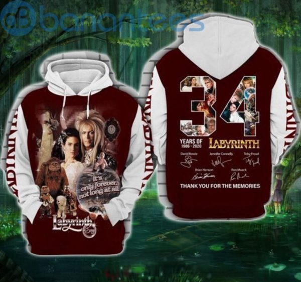 Labyrinth 34 Years Of 1986 2020 Thank You For Lover Full Printed 3D Hoodie Product Photo