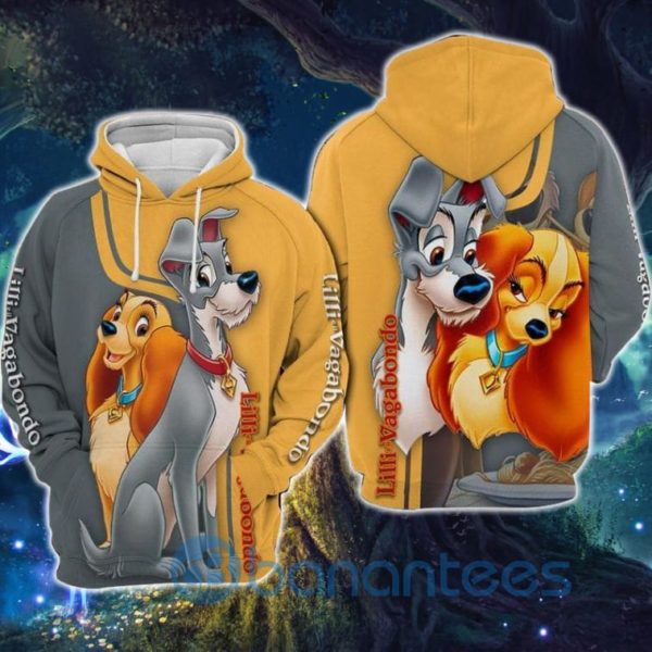 Lady And The Tramp All Over Print 3D Hoodie Product Photo