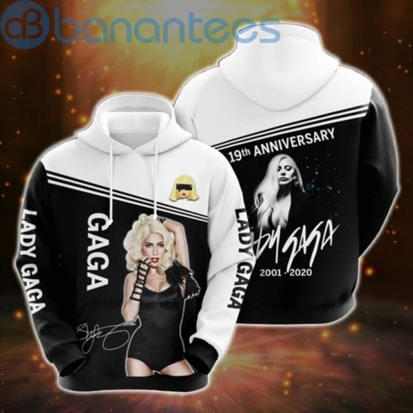 Lady Gaga 19th Anniversary 2001 2020 For Lover Full Printed 3D Hoodie Product Photo