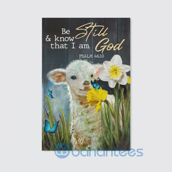 Lamp And Flowers Be Still And Know That I Am God Wall Art Canvas Product Photo