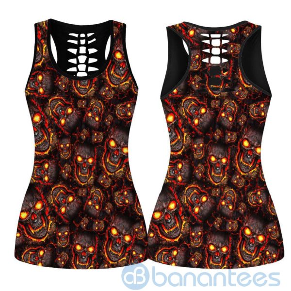 Lava Skulls Hollow Tank And Legging Outfit Product Photo