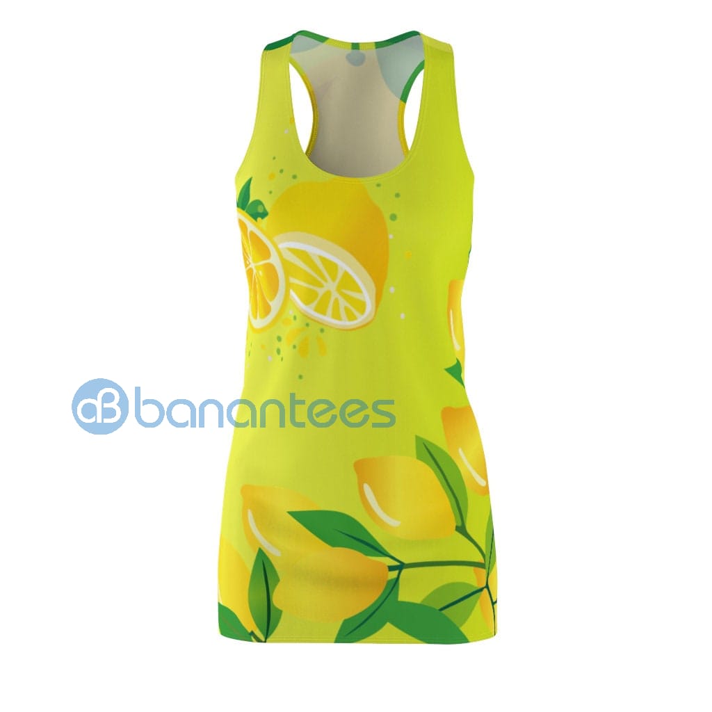 lemon-art-printed-yellow-racerback-dress-for-women-1-ecJ5a.jpg Lemon Art Printed Yellow Racerback Dress For Women Product Photo