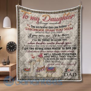 Letter To My Daughter Llama Quilt Blanket Quilt Product Photo