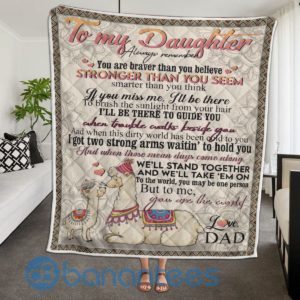 Letter To My Daughter Llama Quilt Blanket Quilt Product Photo