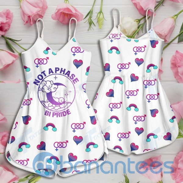 Lgbt Bi Not A Phase Bi Pride Bi Moon Rompers For Women Product Photo