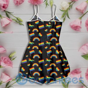 Lgbt Feeling Magical But Also Stabby Rainbow Unicorn Rompers For Women Product Photo