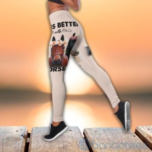 Life Is Better With Horses Tank Top Legging Set Outfit Product Photo